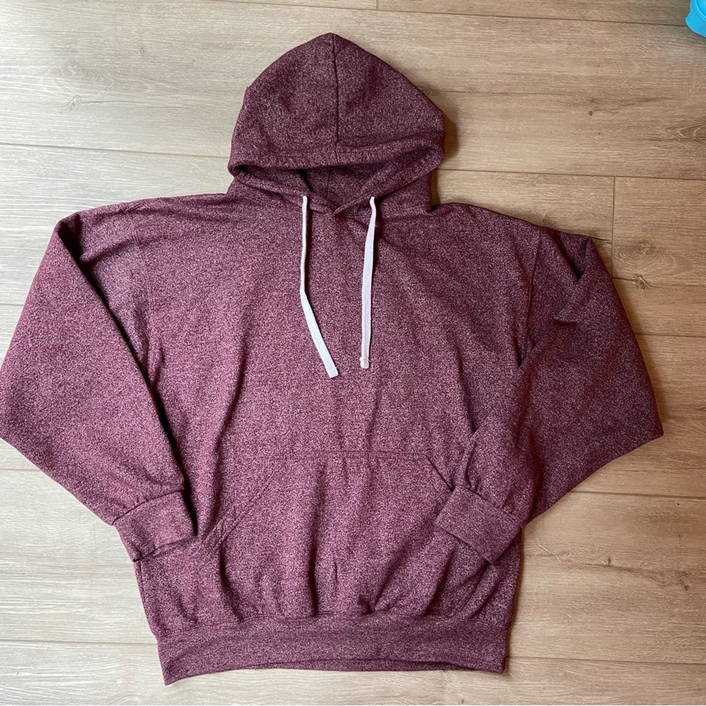 Men's Maroon Pullover Hoodie - Unbranded